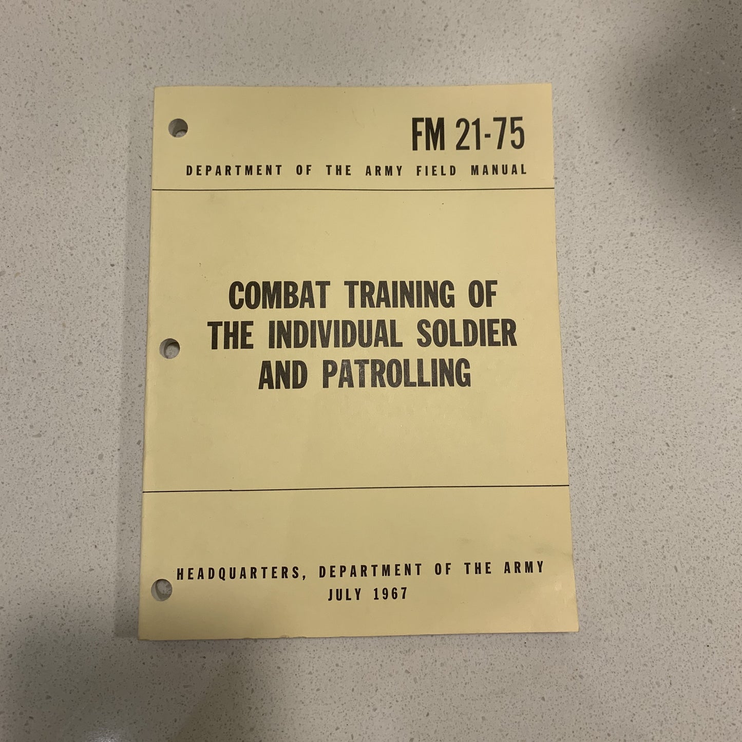 1967 UNISSUED Combat Training of the Individual Soldier